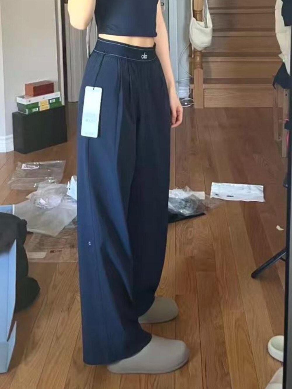 ALO Yoga Navy Blue Trouser (Regular 30”)✈ Brand new with tags✨ - Picture 8 of 8